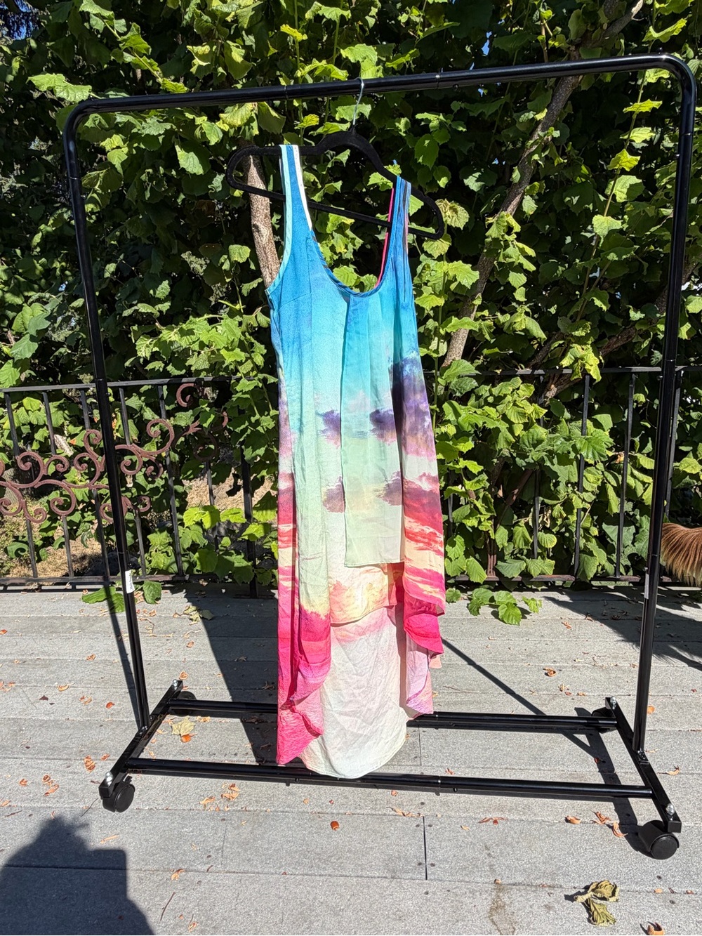 Sunset Graphic High-Low Maxi Dress